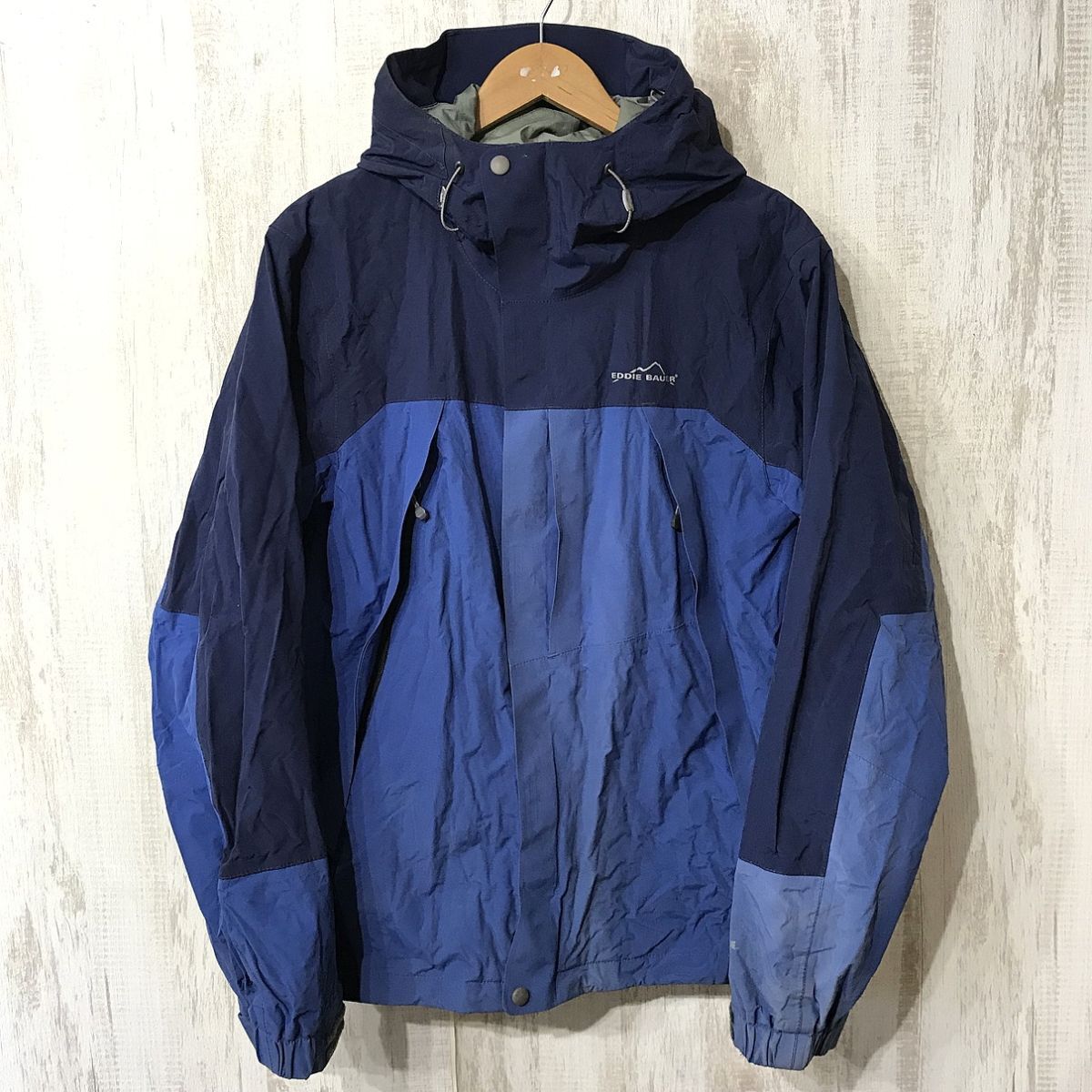 965☆【WEATHEREGDE 365 マウンテンパーカー】EddieBauer エディーバウアー 紺 青 S拍卖