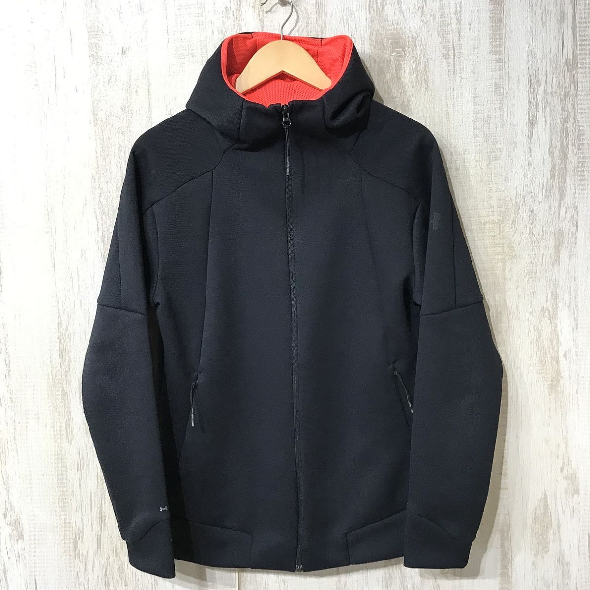 970☆【ニットフルジップフーディー パーカー】UNDER ARMOUR アンダーアーマー 黒 M拍卖