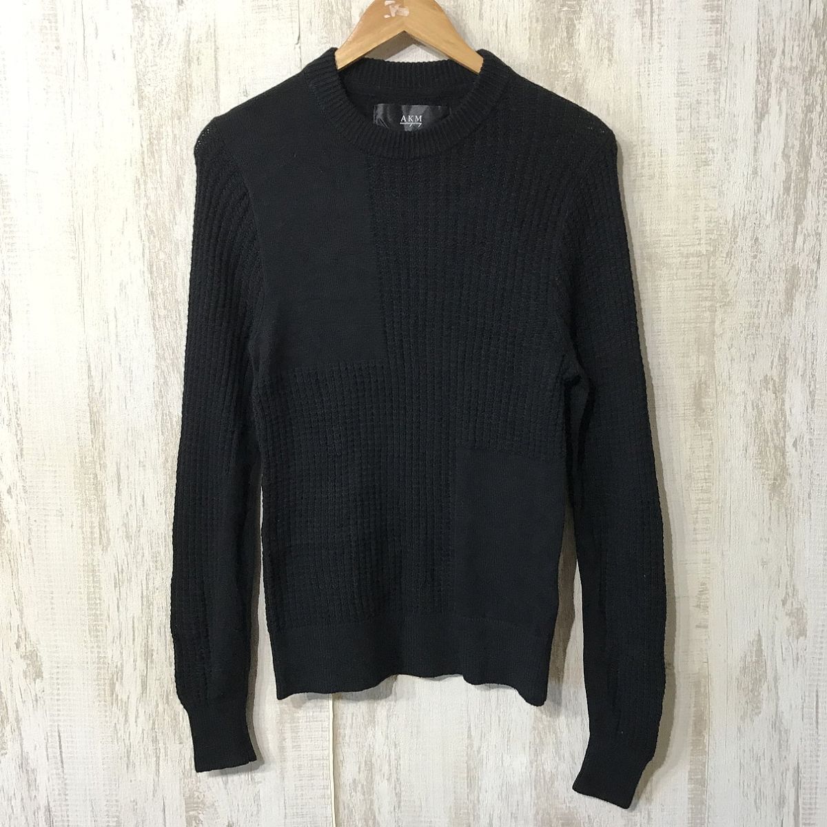 288☆【カシミアブレンド ニットセーター】AKM 黒 S拍卖
