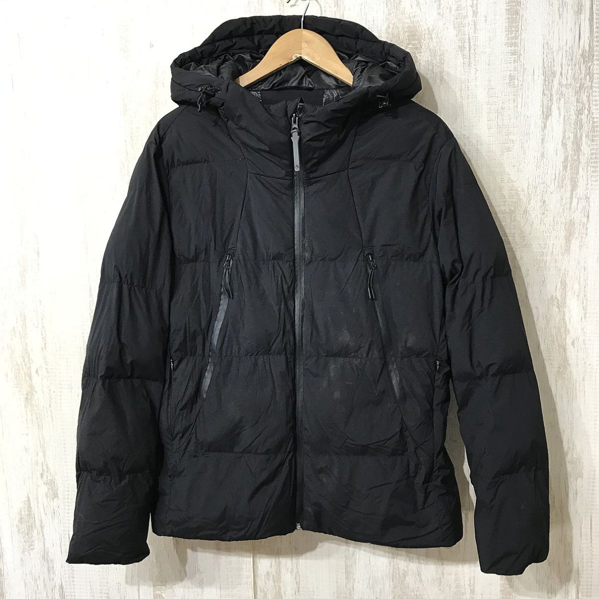 340☆【WASHABLE DOWN ウォッシャブル ダウンジャケット】FieldCore フィールドコア ワークマン 黒 L ダウンパーカー拍卖