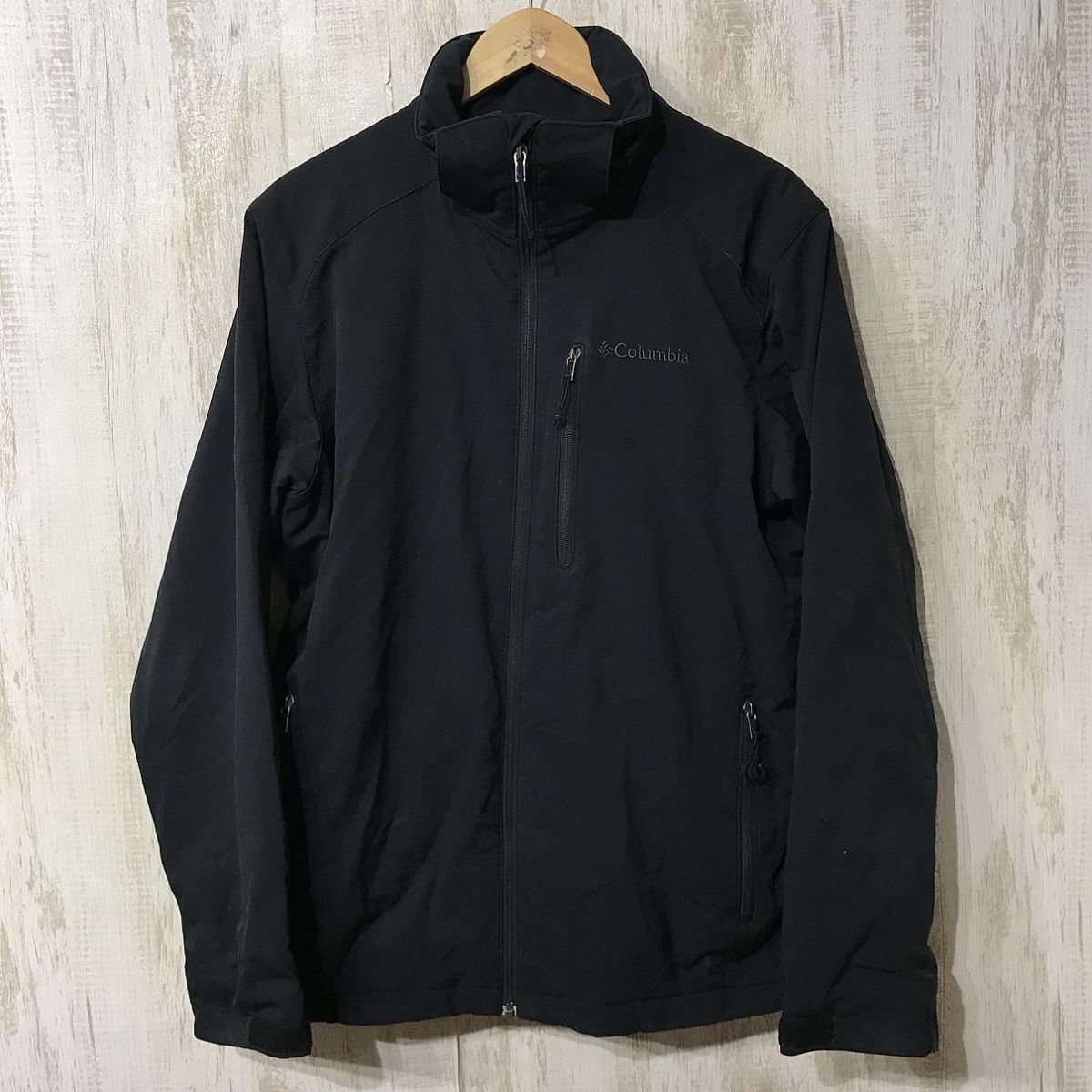 V545☆【ナイロン 中綿入り マウンテンジャケット】Columbia コロンビア 黒 M拍卖