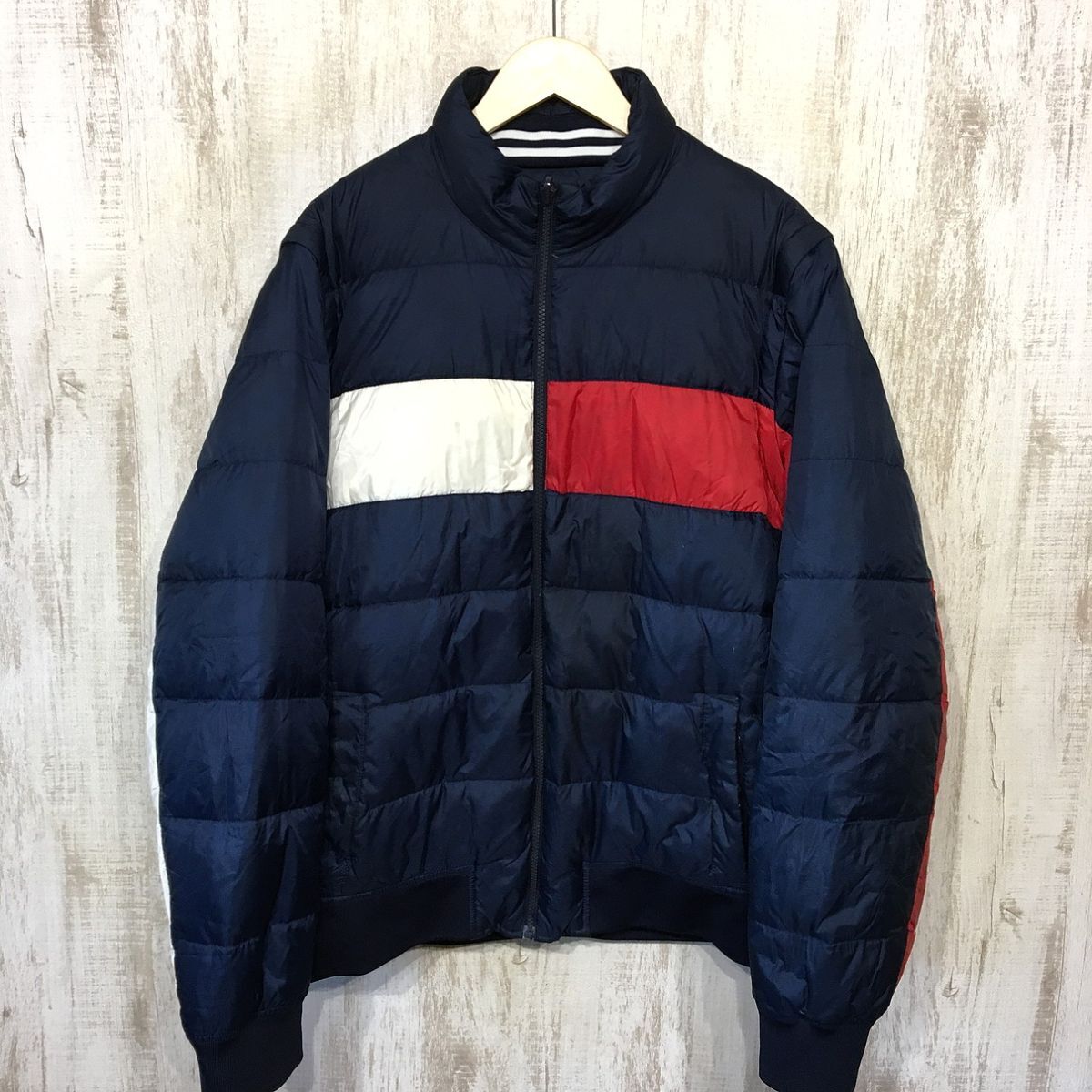 847☆【リバーシブル ダウンジャケット】TOMMY HILFIGER トミーヒルフィガー マルチカラー XXL拍卖
