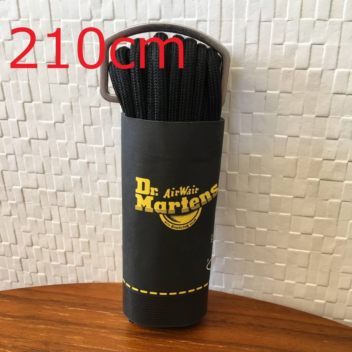 ● 送料 ¥180 ● 210cm 黒 ブラック 丸紐 ヒモ Dr.Martens ドクター.マーチン ラウンドシューレース 14ホール 10ホール (新品))(正規品)拍卖