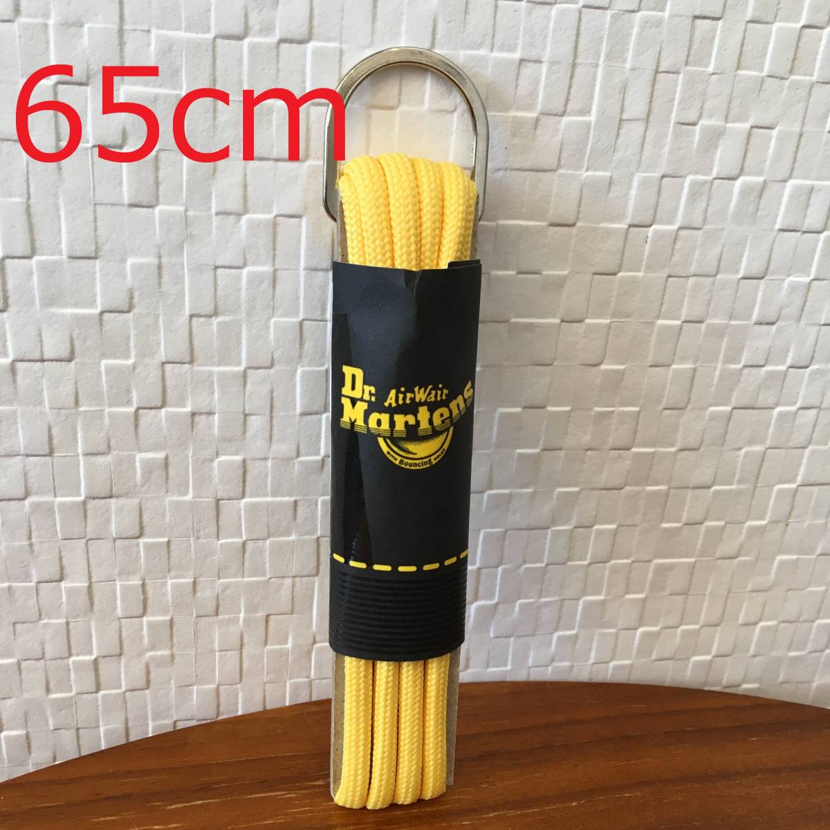 ● 送料 ¥180 ● 65cm 黄色 イエロー ひも 丸紐 ラウンドシューレース 3ホール Dr.Martens ドクター.マーチン ローカット (新品)(正規品)拍卖