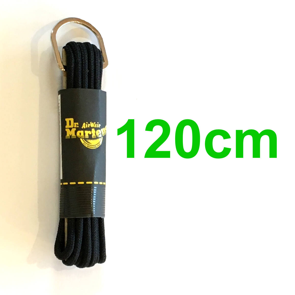 ● 送料 ¥180 ● 120cm 黒 ブラック Dr.Martens 丸紐 ひも 6ホール 8ホール ラウンド シューレース ドクター.マーチン 靴 (新品)(正規品)拍卖