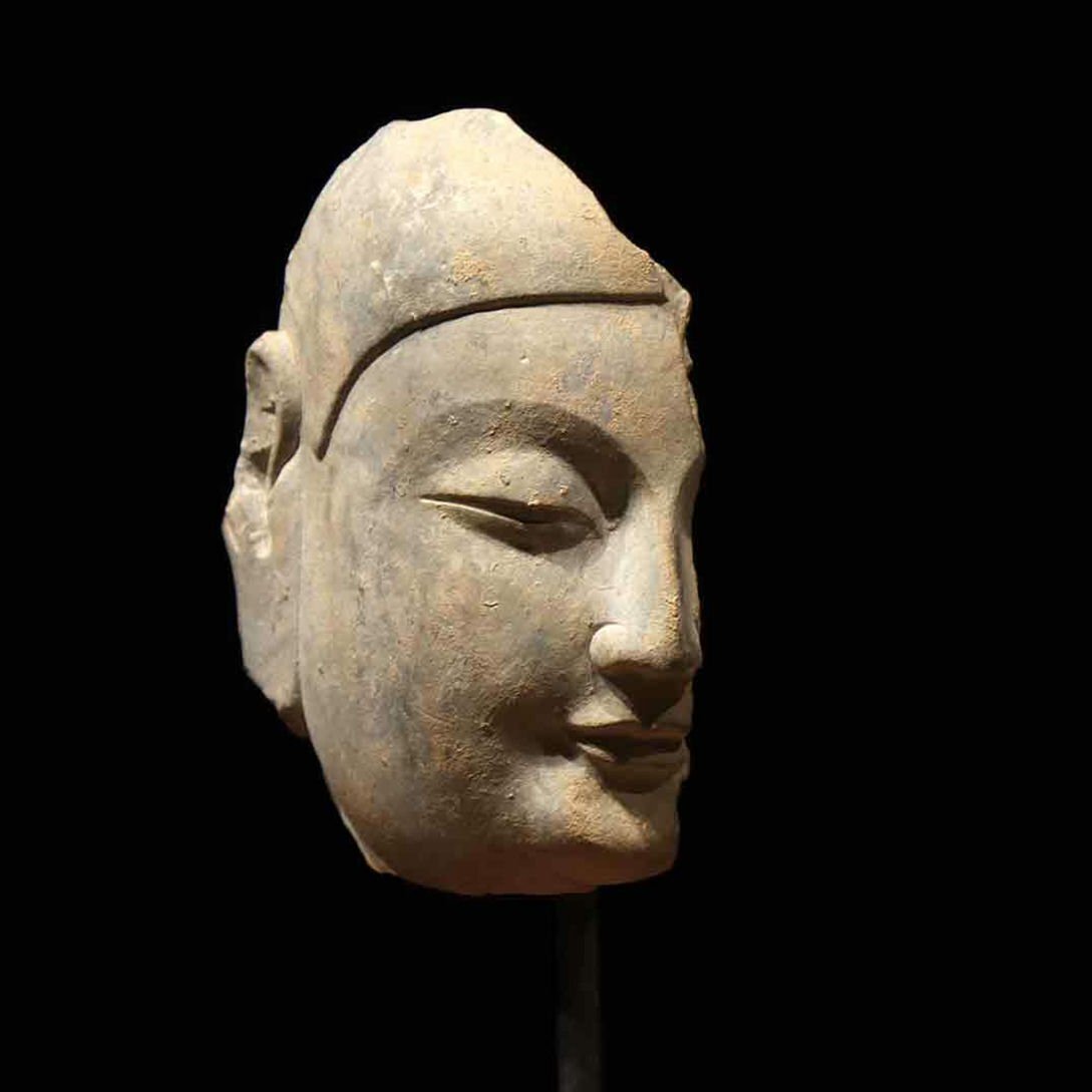 ▼渡鶴羽▼H7189北斉時代 青石仏 青石細工彫刻★仏教古美術★仏像★細密細工★廃寺旧蔵★廃寺買出品拍卖