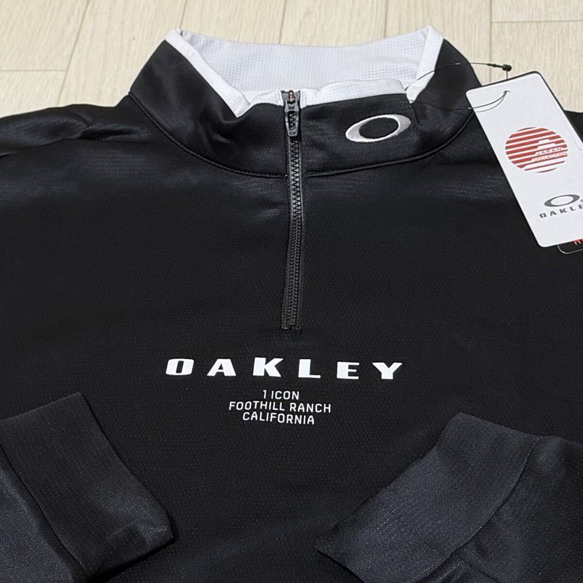 新品◆オークリー ゴルフ フロントロゴ 吸汗速乾 長袖モックネックシャツ Pleasant LS Mock/ブラック/サイズXXL拍卖