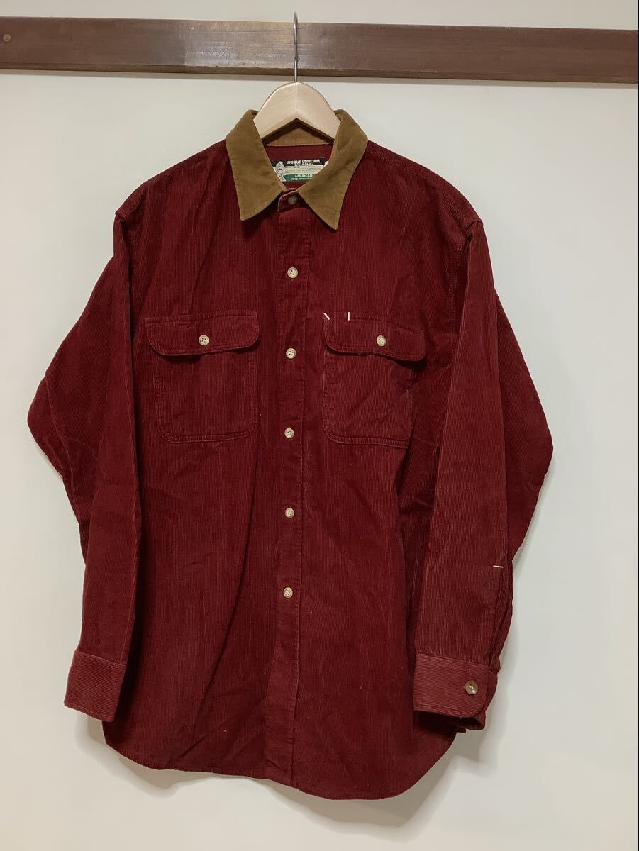 つ1756 SUGAR CANE シュガーケーン コーデュロイ長袖シャツ バーガンディ 東洋エンタープライズ XL相当拍卖