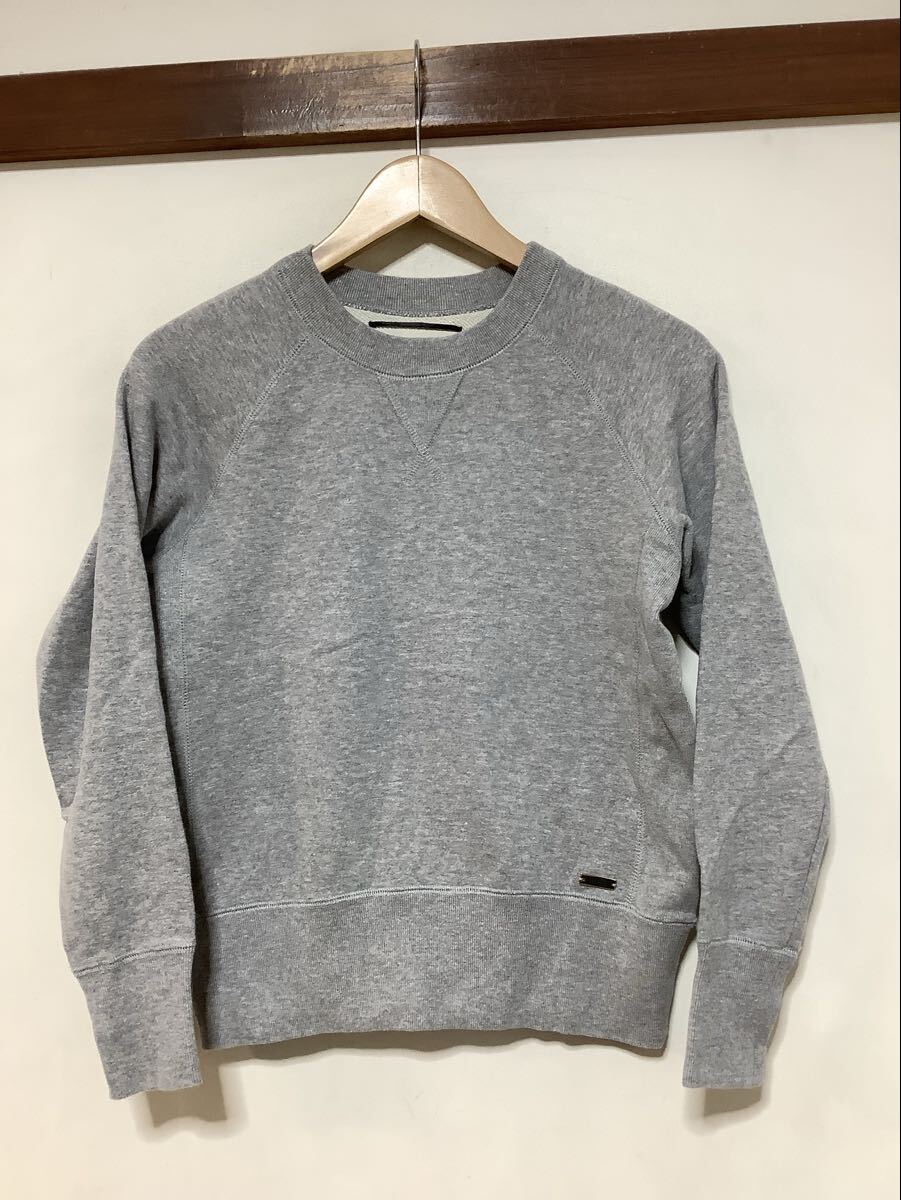 て1747 MICA&DEAL マイカアンドディール スウェット トレーナー 38 レディース グレー 裏パイル 日本製 無地拍卖