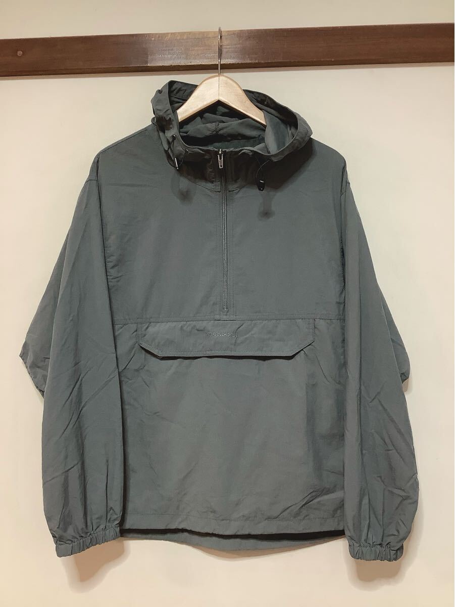 と1778 mont-bell モンベル アノラックパーカー プルオーバーナイロンジャケット S グレー オールド拍卖
