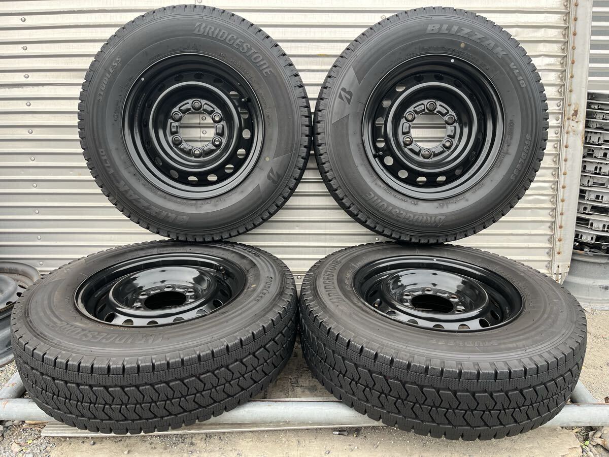 15x6.0J PCD 139.7 6H ハイエース 純正 スチールホイール 195/80R15 107/105N LT 2022年製 BRIDGESTONE BLIZZAK VL10 タイヤ 4本 セット拍卖