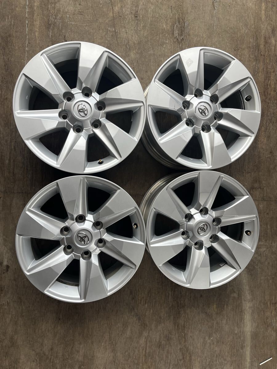 17X7.5J PCD 139.7 6H ET 25 ランクル150系 プラド 純正アルミホイール 4本 セット ランドクルーザープラド 拍卖