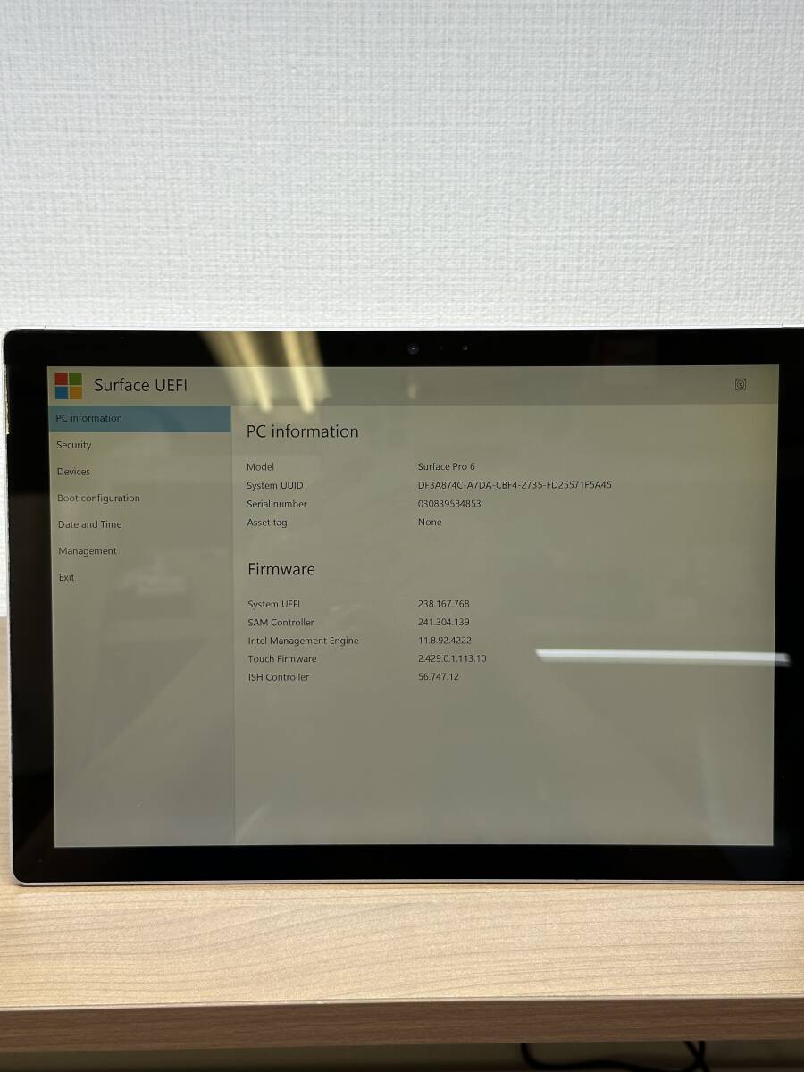 【ジャンク】Microsoft Surface Pro 6【intel Core i5-8350U 1.70GHz/8GB/SSD 256GB】U250914826R06352拍卖