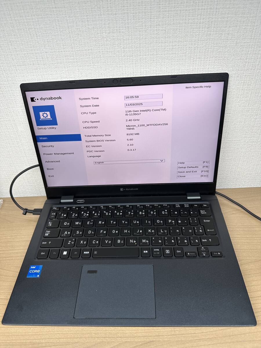 【ジャンク】Toshiba dynabook G83/HS【intel Core i5-1135G7/8GB/SSD 無し】62110864H拍卖
