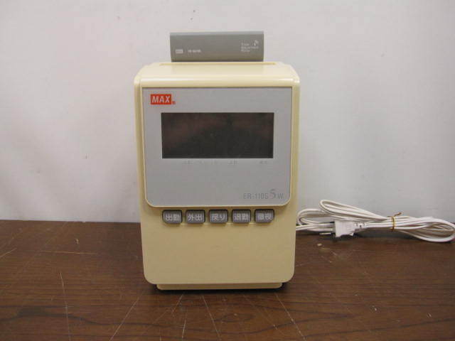◆MAX/マックス◆タイムレコーダー ER-110S5W/ER-WA100◆菅-U拍卖