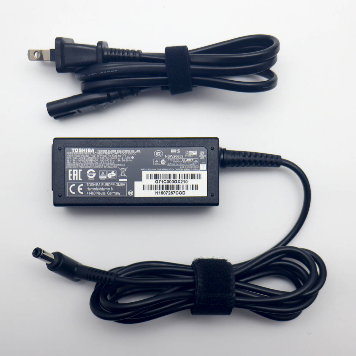 TOSHIBA 純正 ACアダプター PA5177U-1ACA 19V 2.37A メガネケーブル付き【動作確認済み】2拍卖