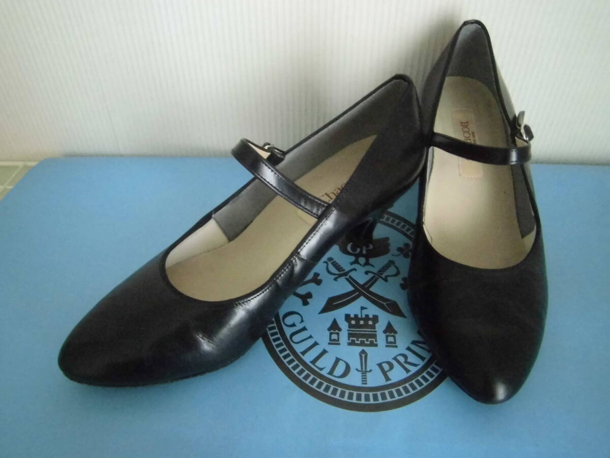 Chacott★チャコット★ベルト付きブラックパンプス(24センチ拍卖