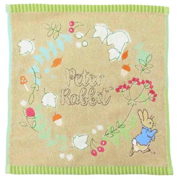 ピーターラビット ジャガードハンカチタオル ハンドタオル オーガニックコットン ネイチャーリース拍卖