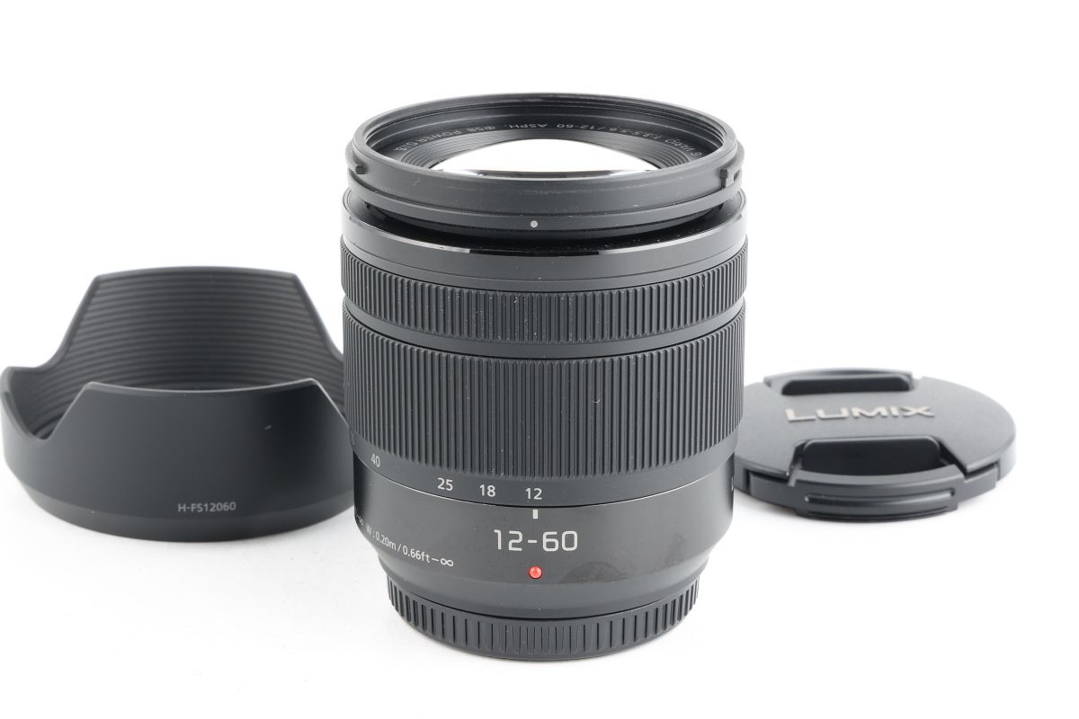 【かめらや】2025 Panasonic LUMIX G VARIO 12-60mm F3.5-5.6 ASPH. POWER O.I.S. H-FS12060 ズームレンズ マイクロフォーサーズマウント拍卖