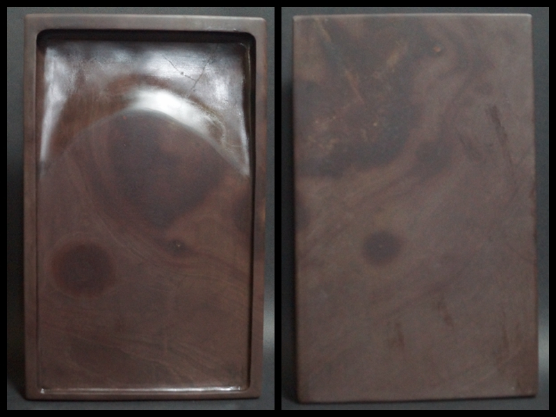 【閑】大型端渓硯 宋坑 12寸 唐木硯箱付 総重4.9㎏★時代物★書道具☆7D1111拍卖