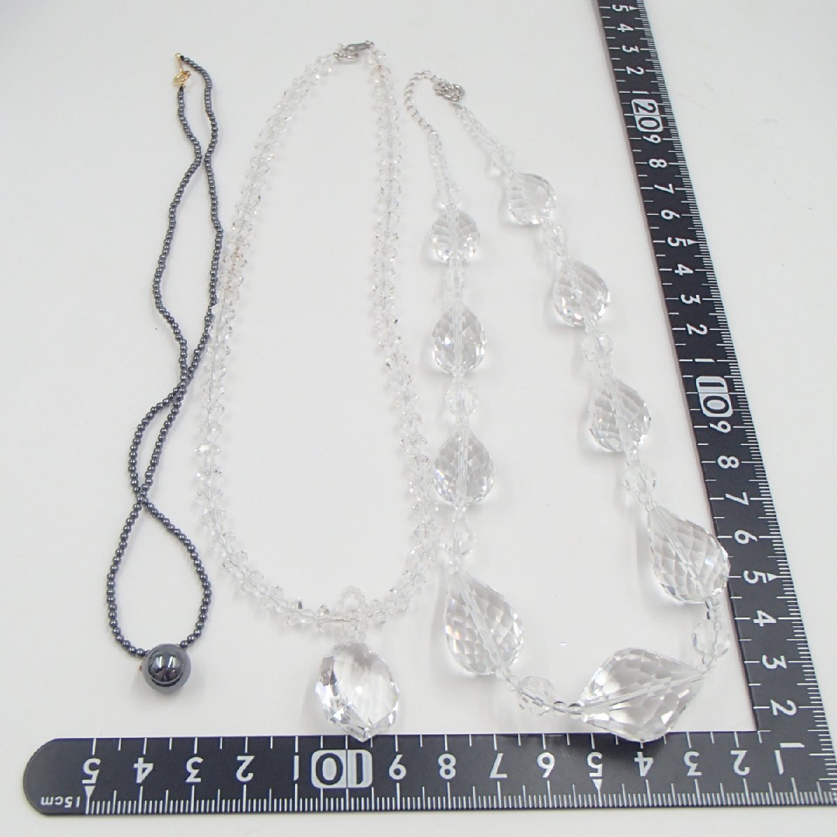 ◎クリスタル その他 ネックレス ストーン/K18 750 約7.3g 約60.6g 約18.3g/その他 アクセサリー◎NN拍卖