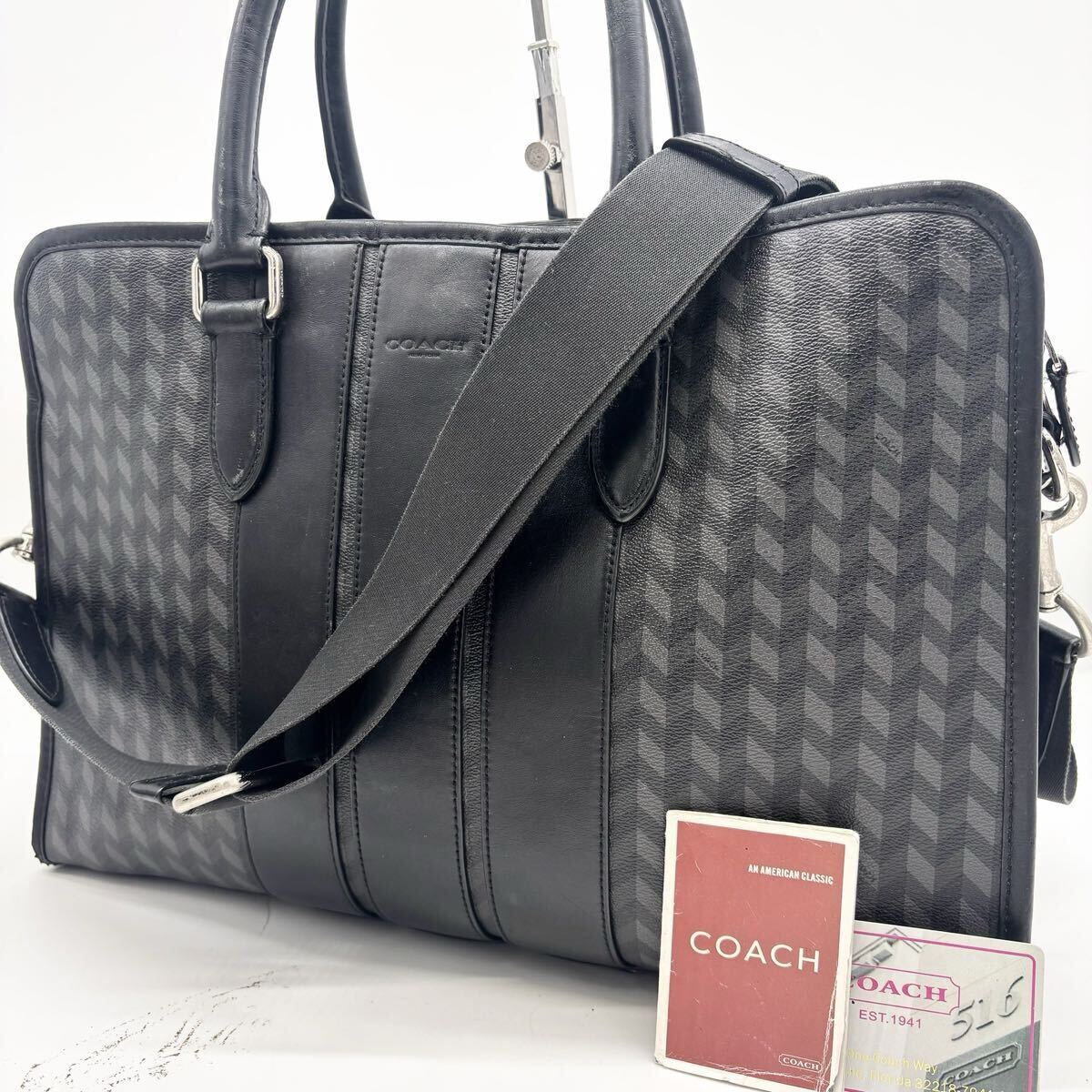 コーチ COACH メトロポリタン トートバッグ ビジネスバッグ ブリーフケース レザー 肩掛け 2WAY ブラック 黒 A4 メンズ 拍卖