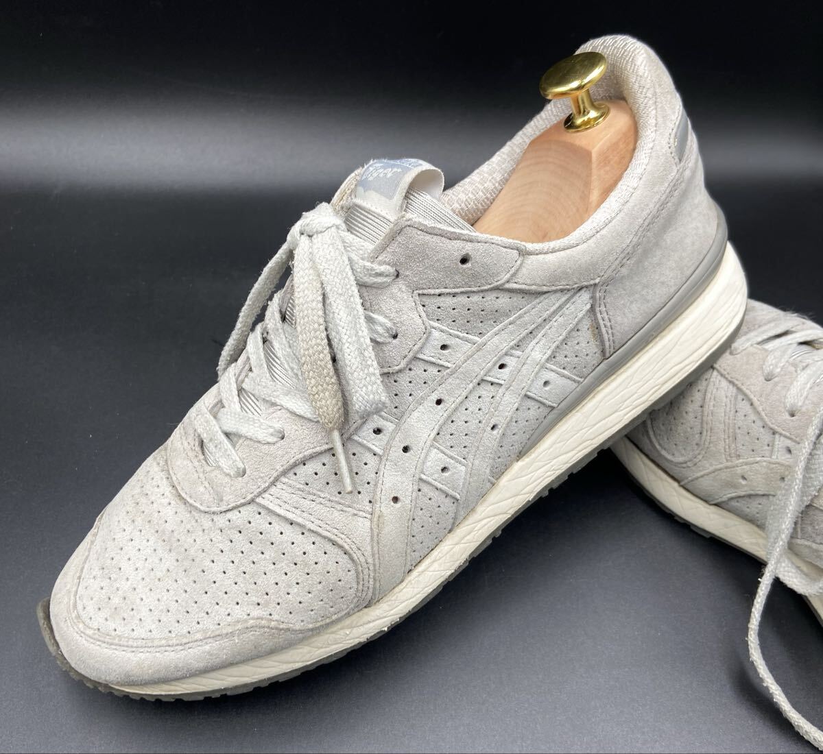 【オニツカタイガー/タイガーアライアンス/TH4B4L】高級上質スエードスニーカー/グレー/jp26cm/衝撃プライス!ヴィンテージ復刻!11/28拍卖