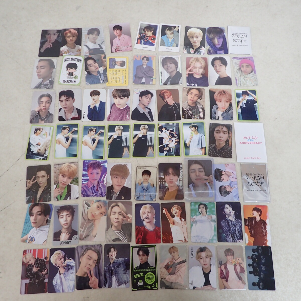 NCT トレカ ジェノ/マーク/ヘンドリー/ジョンウ/ジャニー/テヨン/ドヨン/ヘチャン/ジェヒョン 等 まとめて63枚セット エヌシーティー【PP拍卖