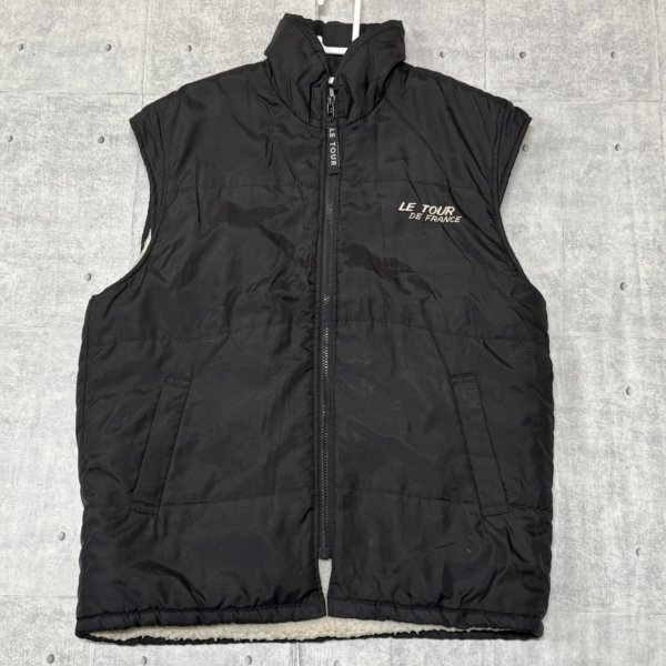 80s 90s LE TOUR DE FRANCE 中綿ベスト ツールドフランス 80年代 90年代 vintage ボア裏地 両面刺繍 ヴィンテージ 大きいサイズ 石瀬7737拍卖