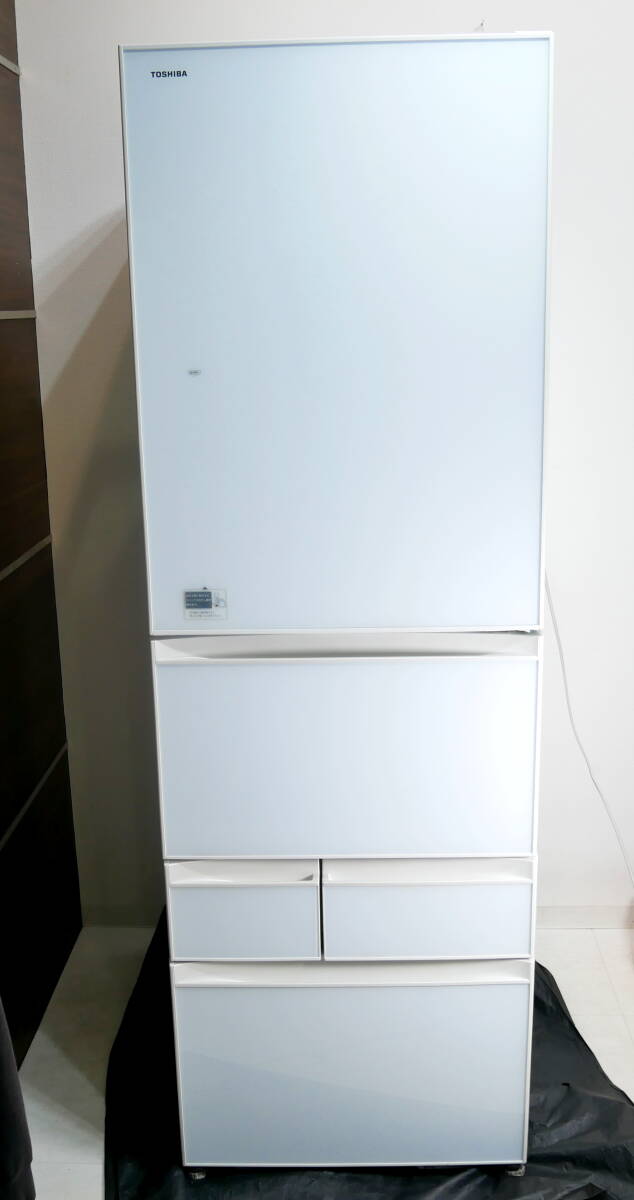 引取歓迎 東大阪(R711-H120) TOSHIBA 東芝 GR-H43GXV(ZW) ノンフロン冷凍冷蔵庫 5ドア 右開き 426L クリアシェルホワイト 2015年製 拍卖