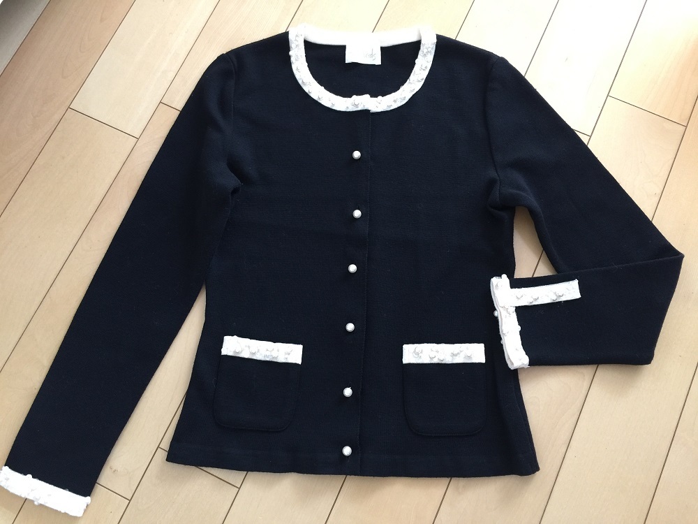 HARRODSハロッズ素敵なパール付きカーディガン美品送料込拍卖