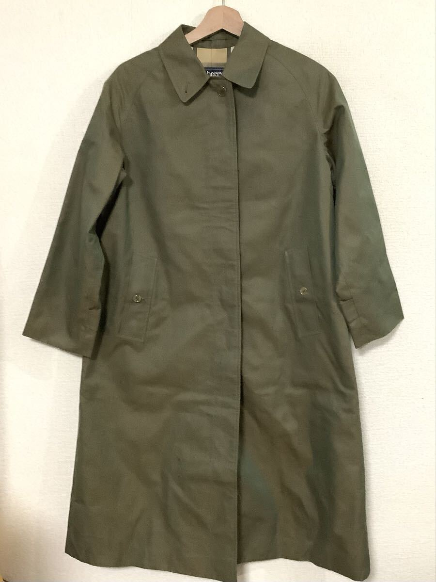 Burberrys バーバリーズ 玉蟲色 ステンカラーコート 裏地ノバチェック 一枚袖 ビンテージ レディース イギリス製 80's拍卖