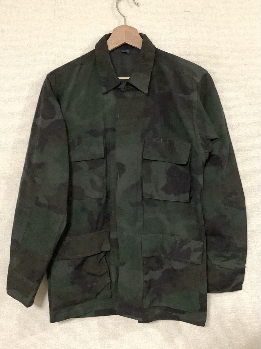 BDU コットン ジャケット ミリタリージャケット 迷彩 後染め リップストップ ビンテージ サバゲー レプリカ メンズ XS拍卖