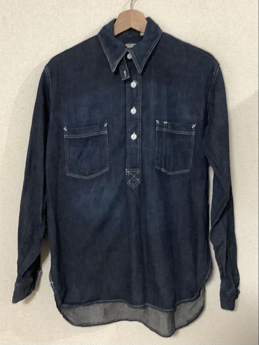 SUGAR CANE シュガーケーン 東洋エンタープライズ チンストデニムプルオーバーシャツ レプリカ ワークシャツ ビンテージ アメカジ拍卖