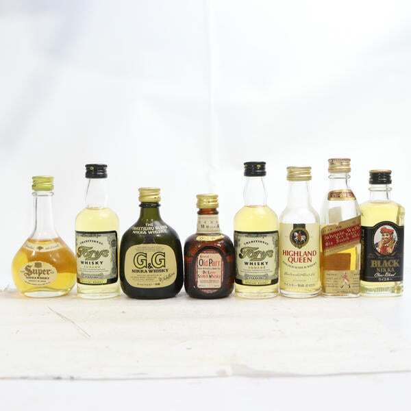1円~ 【8本セット】ウイスキー ミニチュアボトル 各種(ジョニーウォーカー レッドラベル 43% 47ml 等)※液面低下 S25J120018拍卖