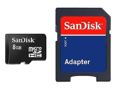 新品 SanDisk マイクロSDカード8GB SDアダプタ付拍卖