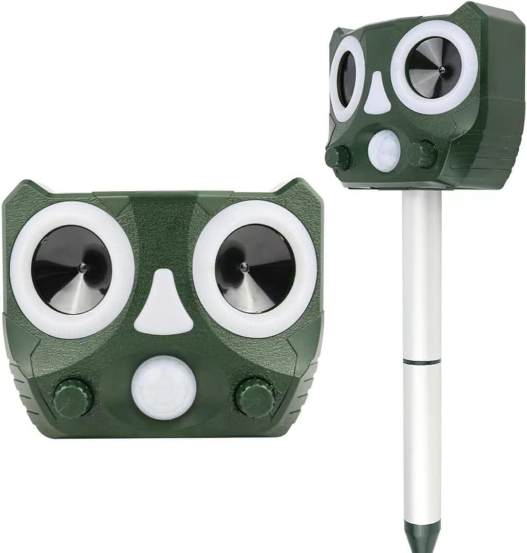 猫よけ対策 超音波 Lupsty 多種動物撃退器 野良猫 鳥よけ 12m感知範囲 警報音 ソーラー充電 PIR赤外線センサー 拍卖