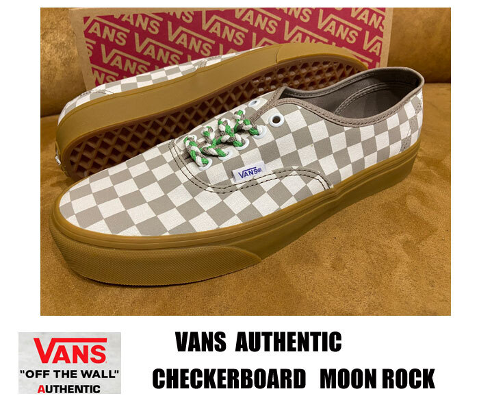 新品 VANS AUTHENTIC チェック柄 ガムソール 27.5センチ拍卖