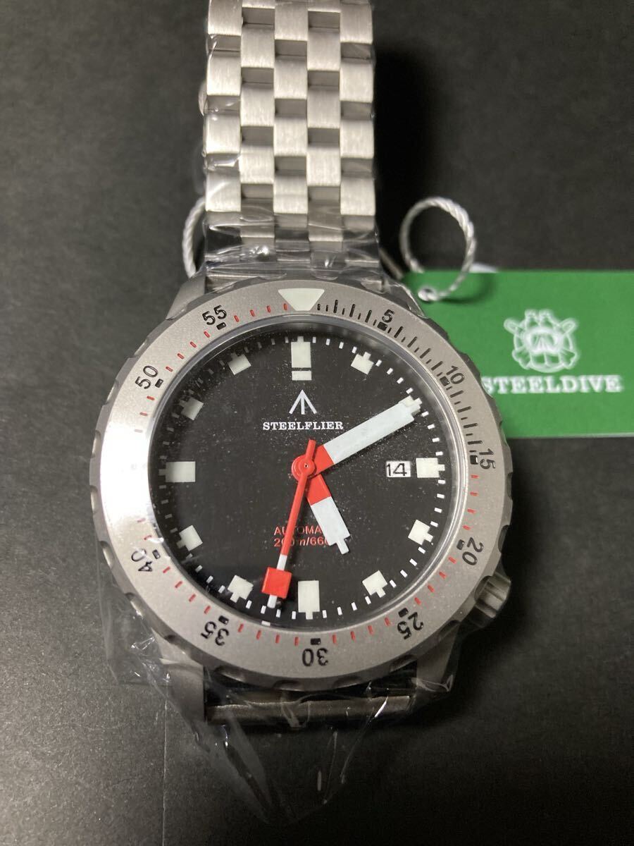 STEELDIVE 自動巻き時計 200m防水 ラバーベルト付属拍卖