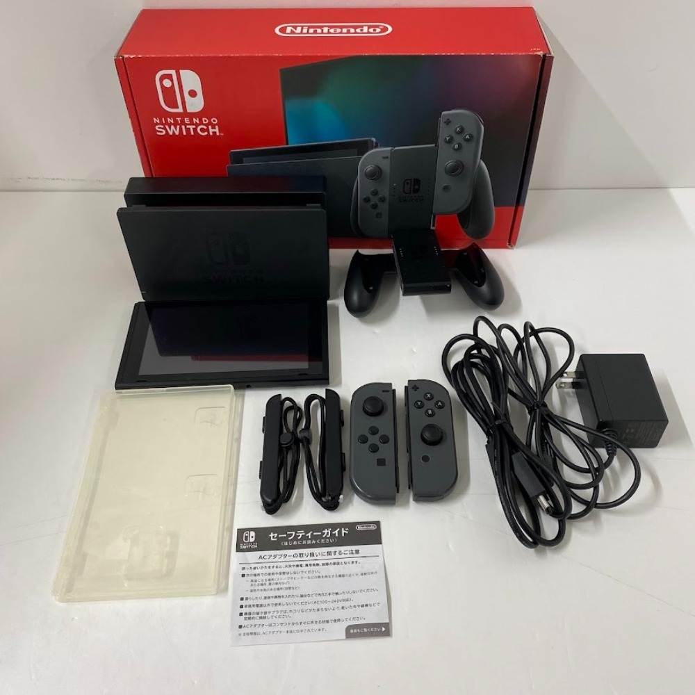 08w14053★1円~【動作確認済み】Nintendo Switch 本体 グレー ニンテンドースイッチ ゲームハード 任天堂 中古品拍卖