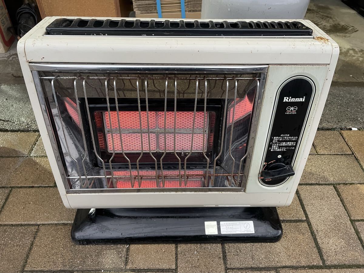 リンナイ ガスストーブ R-611P401 LPガス用 暖房器具 Rinnai 昭和レトロ燃焼確認済み拍卖