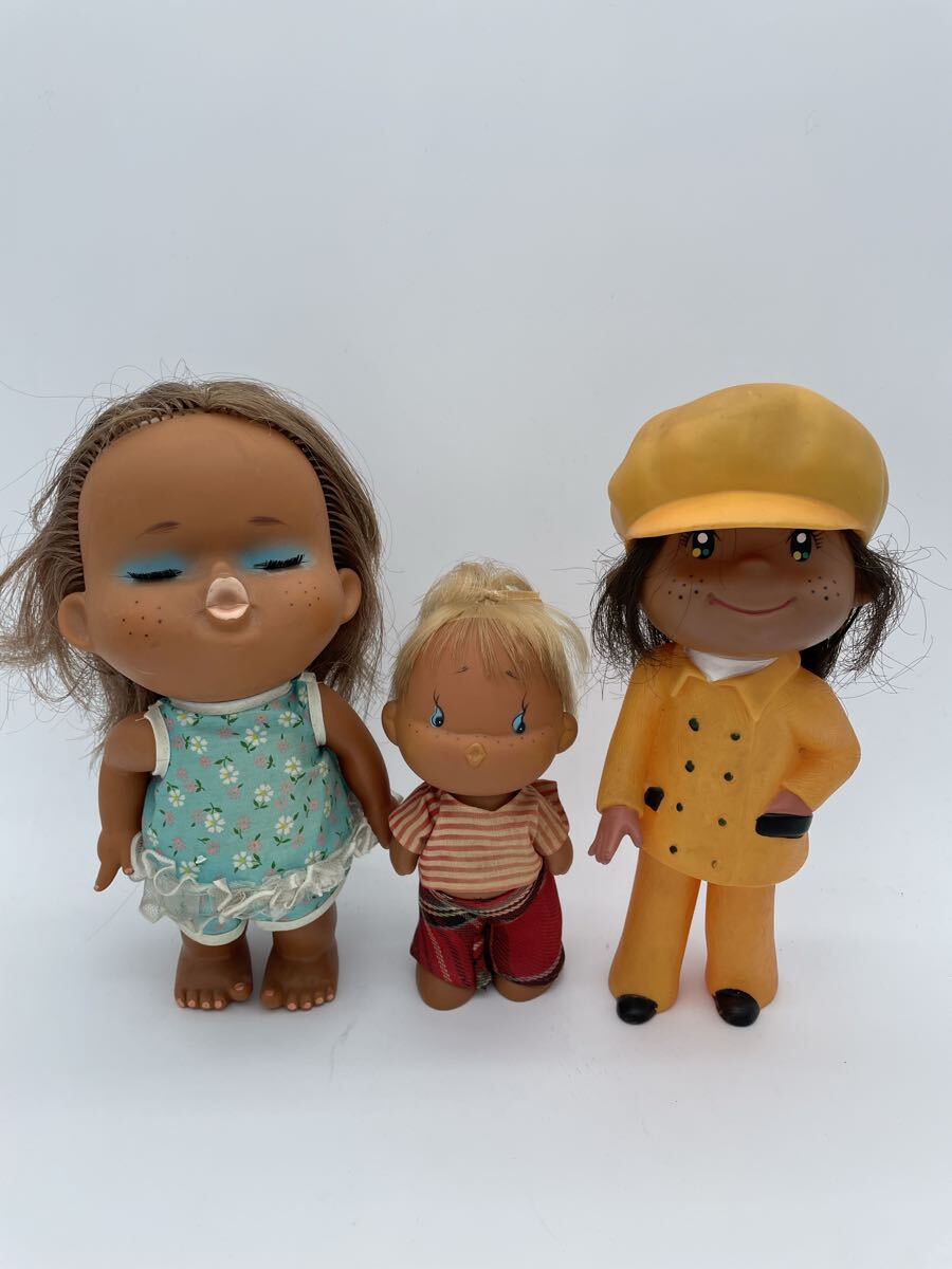 昭和レトロ ソフビ 人形 当時物 ソフビ人形 レトロ ドール ヴィンテージ 3体まとめ売り まとめ セット セット売り ポッポちゃん ②拍卖