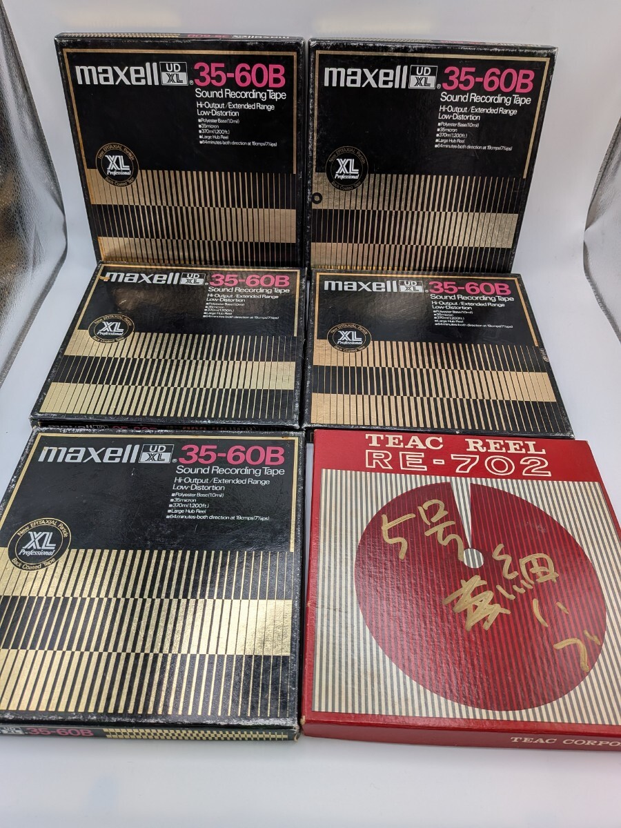 オープンリールテープ maxell TEAC 35‐60B RE-702 6本セット まとめ セット マクセル拍卖
