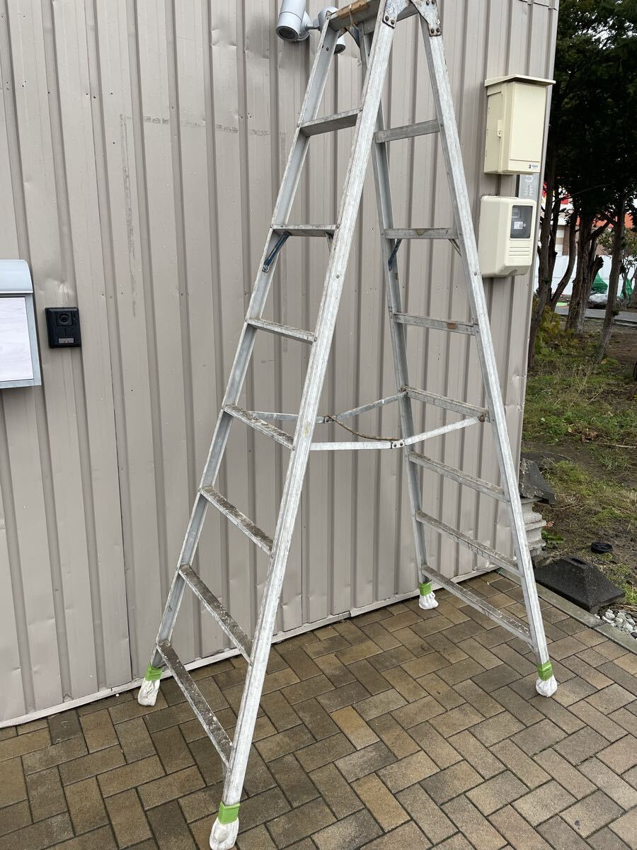 《札幌市 直接引取限定》脚立 8尺 アルミ 8段 はしご不可 足場 高所作業 造園 電工 大工 拍卖