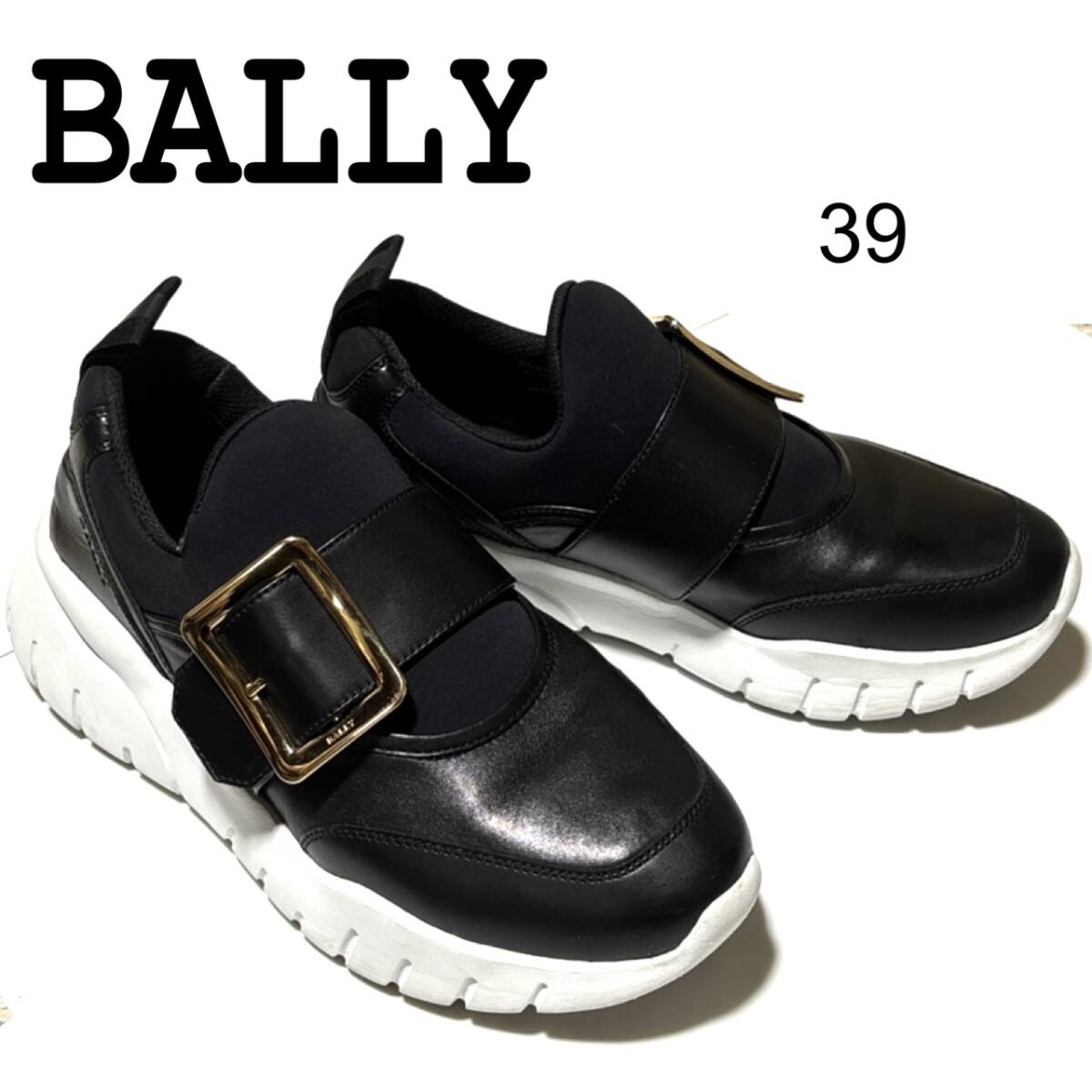 バリー レザースニーカー BALLY BRINELLE 厚底 ラムレザー スリッポン レディース 39拍卖