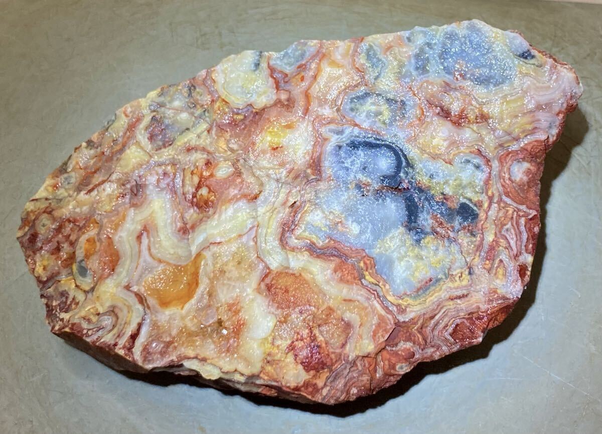 アフリカ産大きな天然レースアゲート原石620g激レア石^ ^拍卖