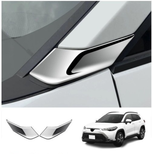 【最安・新品】トヨタ カローラクロス ピラー フロント サイド ウィンドウ パネル カバー カラー選択可能 ブラック シルバー カーボン拍卖