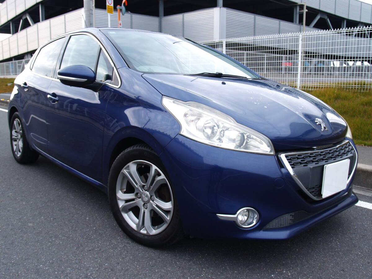 ACコンプ交換済 プジョ- 208 整備記録9枚 タッチスクリ-ン 純正ナビ Bluetooth 地デジTV 禁煙 2023年ミシュラン深溝 スペアキ- 車検R9年1月拍卖