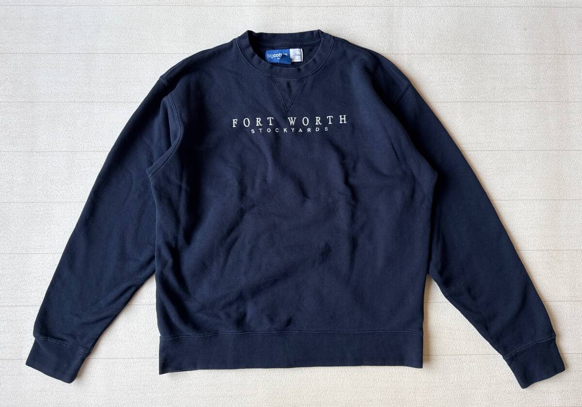 ☆送料無料☆ GEAR FOR SPORTS USA直輸入 古着 裏起毛 FORT WORTH STOCKYARDS トレーナー スウェット メンズ L ネイビー トップス 中古拍卖