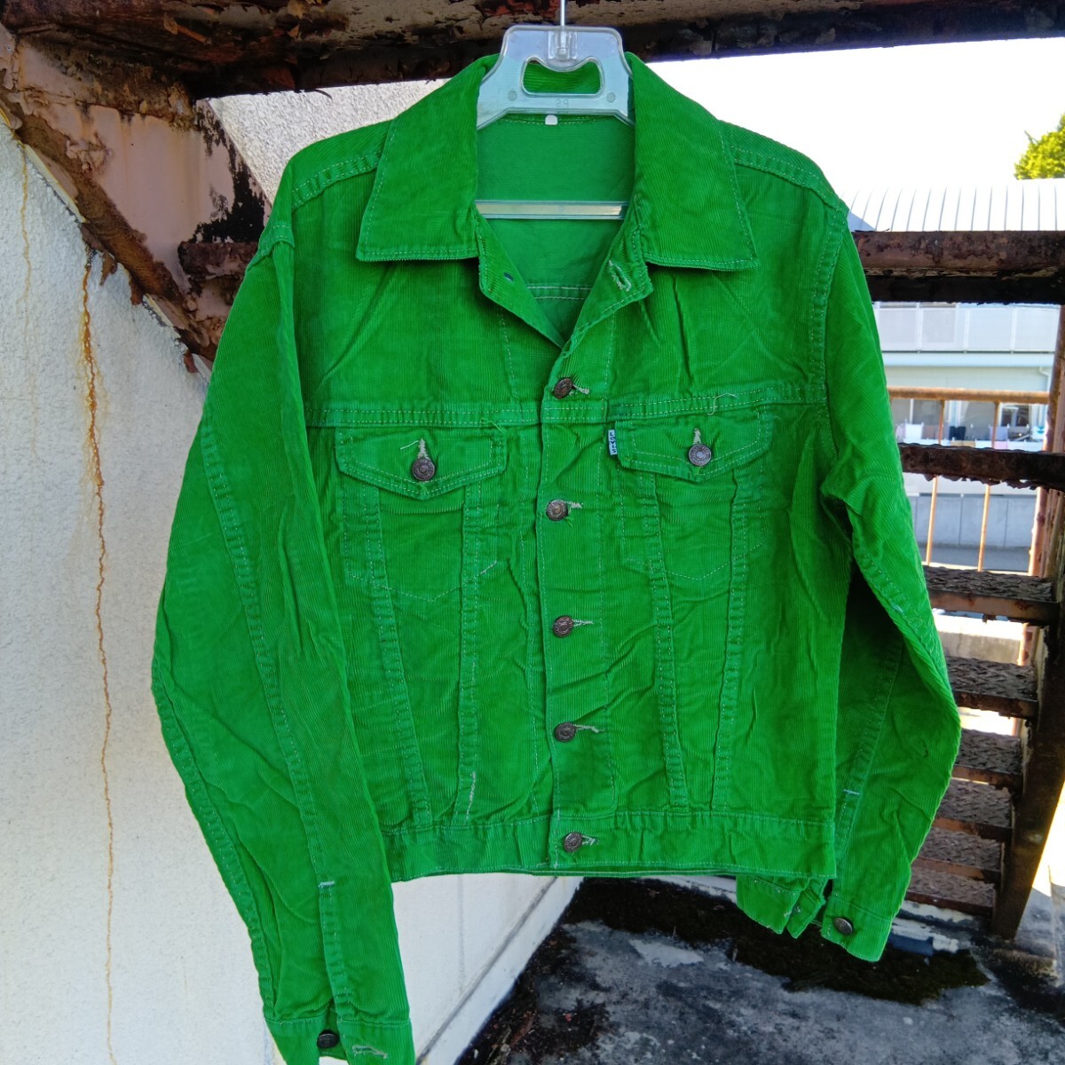 形が抜群に良い!USA製!★Levis★リーバイス★コーデュロイJK★グリーン 古着 注目の逸品!拍卖